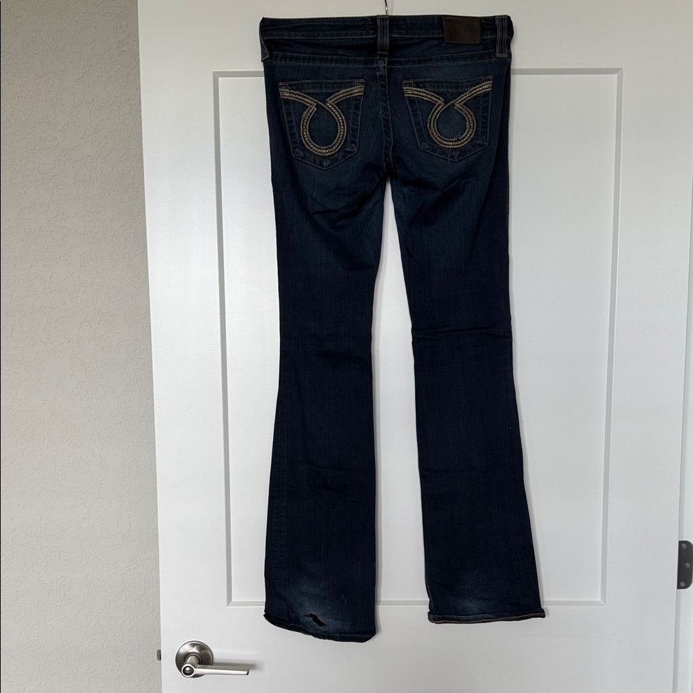 Buckle Women's Deep Indigo Flare Jeans - Picture 4 of 8